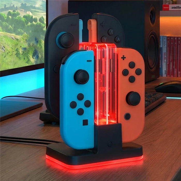 DOBE FOMIS ELECTRONICS TNS-5125 4 in 1 Charging Dock for Nintendo Switch 2 / Switch / OLED Joy-Con Controllers with RGB Light - 3
