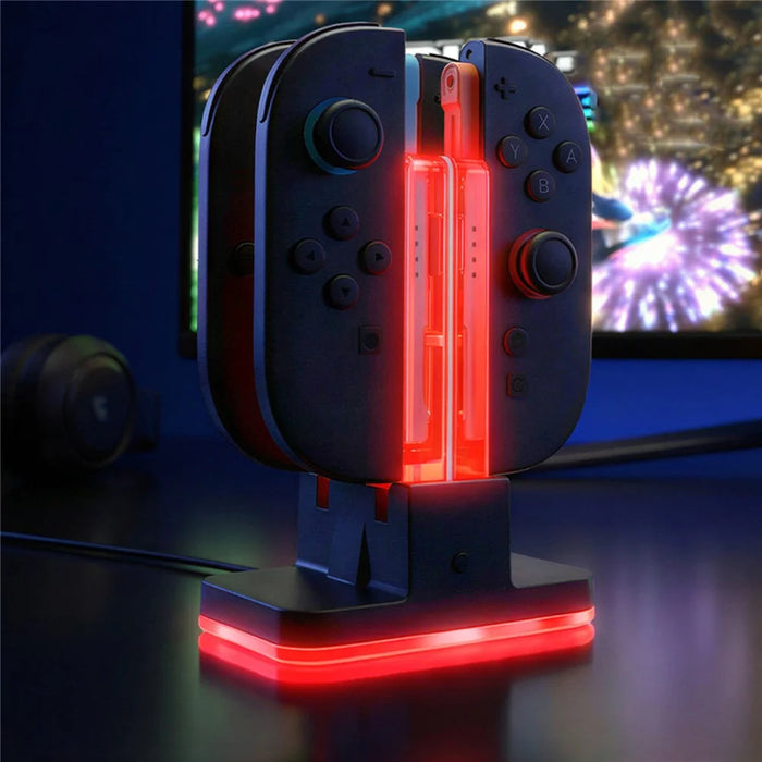 DOBE FOMIS ELECTRONICS TNS-5125 4 in 1 Charging Dock for Nintendo Switch 2 / Switch / OLED Joy-Con Controllers with RGB Light - 4