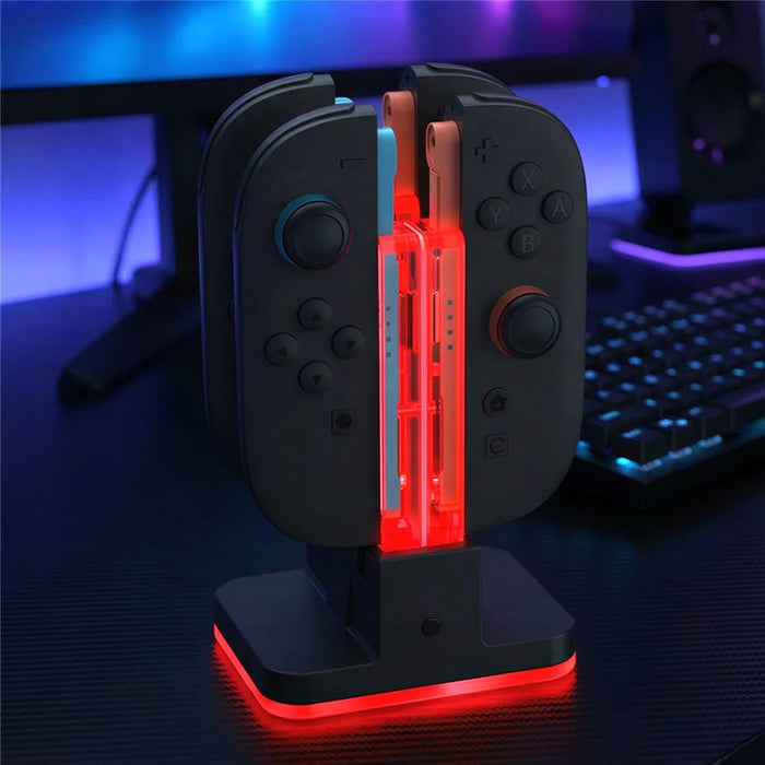 DOBE FOMIS ELECTRONICS TNS-5125 4 in 1 Charging Dock for Nintendo Switch 2 / Switch / OLED Joy-Con Controllers with RGB Light - 5