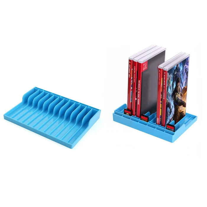 DOBE FOMIS ELECTRONICS TNS-51122 Game Card Storage Tray for Nintendo Switch 2 / Switch / OLED Game Disc Holder Stand - Blue - 1