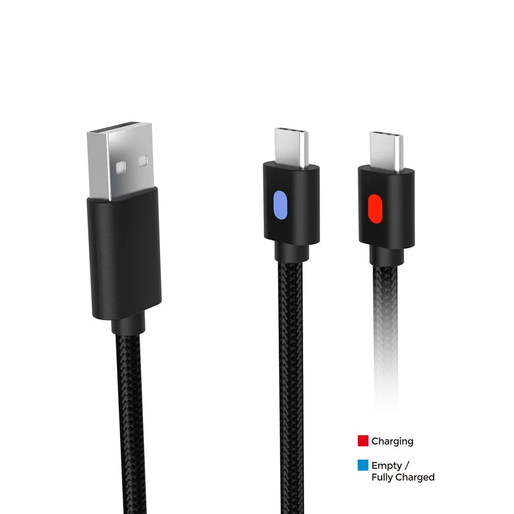 DOBE FOMIS ELECTRONICS TY-0803B 3m Gaming Controller Charging Cable for Sony PlayStation 5 / Nintendo Switch / Xbox Series USB-A to USB-C Data Cord - Black - 2