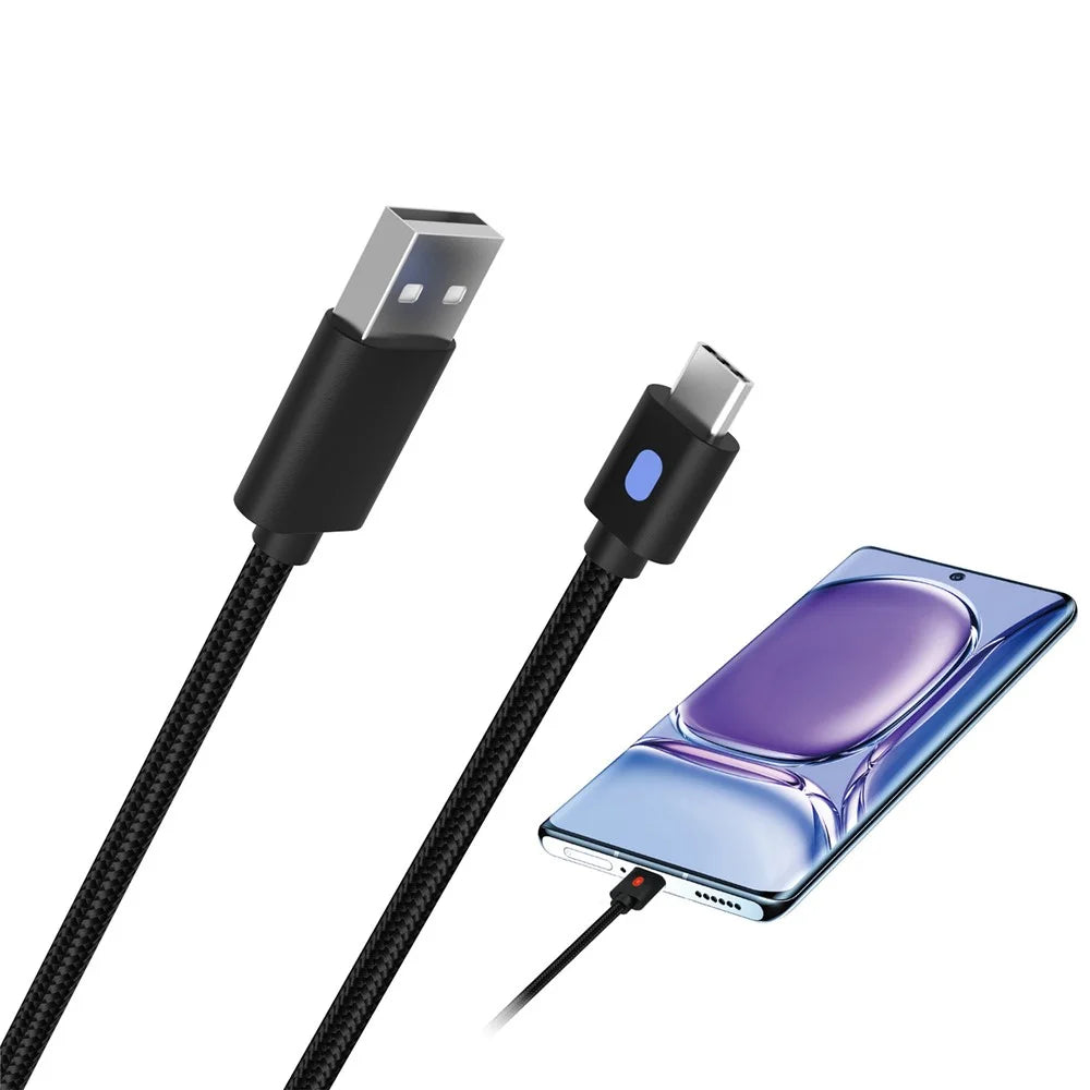 DOBE FOMIS ELECTRONICS TY-0803D 0.8m USB-A to USB-C Gaming Controller Charging Cable for Sony PlayStation 5 / Nintendo Switch / Xbox Series (without Data Sync Function) - Black - 4