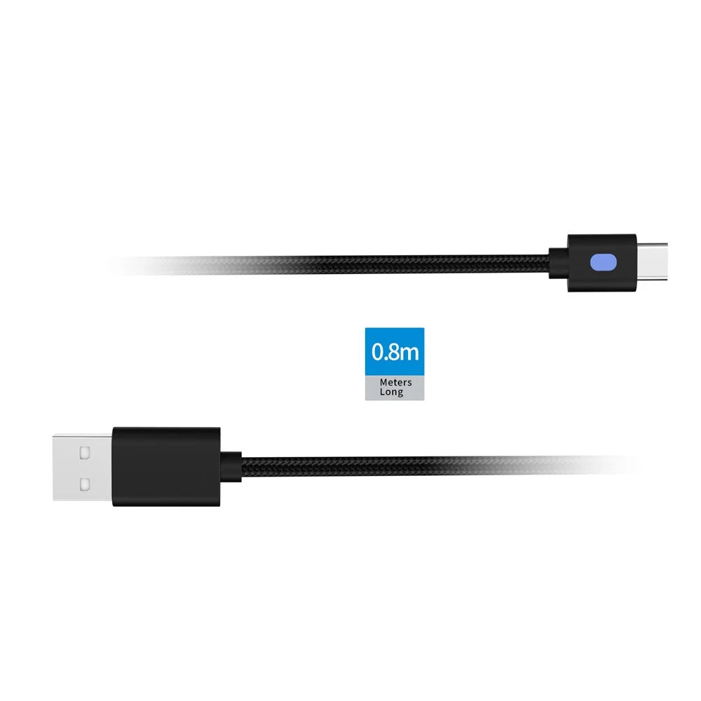 DOBE FOMIS ELECTRONICS TY-0803D 0.8m USB-A to USB-C Gaming Controller Charging Cable for Sony PlayStation 5 / Nintendo Switch / Xbox Series (without Data Sync Function) - Black - 5