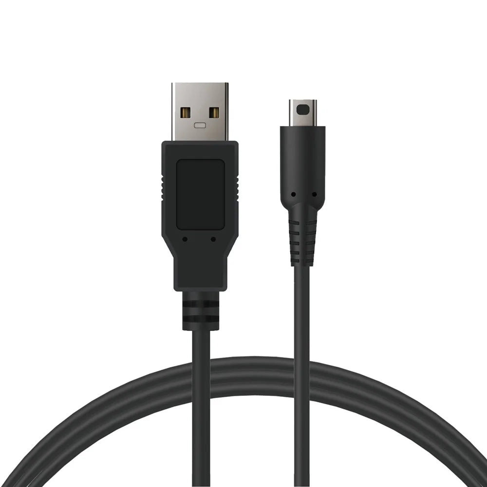 DOBE FOMIS ELECTRONICS TNS-51129 0.8m USB-A to Mini-USB Charging Cable for Nintendo 3DS XL / 3DS / 2DS - Black - 1