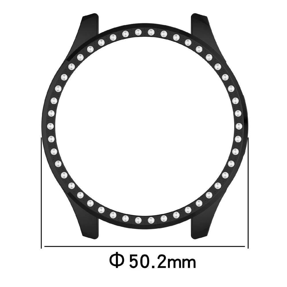 For Xiaomi Watch 5 Case Rhinestones Decor Clear PC Watch Frame Half Cover - Transparent - 3