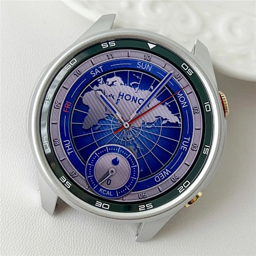 For Honor Watch 5 Pro Hard PC Watch Case Scratch Resistant Hollow Protective Cover - Matte Silver - 1
