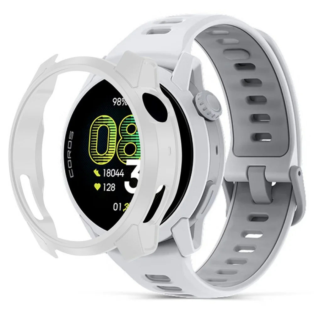 For Coros Pace 4 Case Hollow Half Coverage Protective Watch Cover - White - 3