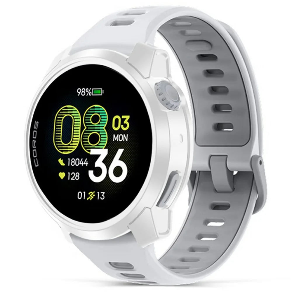 For Coros Pace 4 Case Hollow Half Coverage Protective Watch Cover - White - 4