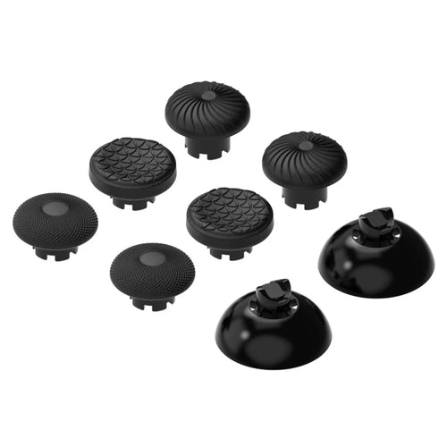 DATA FROG PS5EC8-BK-NUG 8Pcs/Set Thumbstick Caps for PS5 / PS4 / XBOX / Nintendo Switch Controller Gaming Accessories - Black - 1