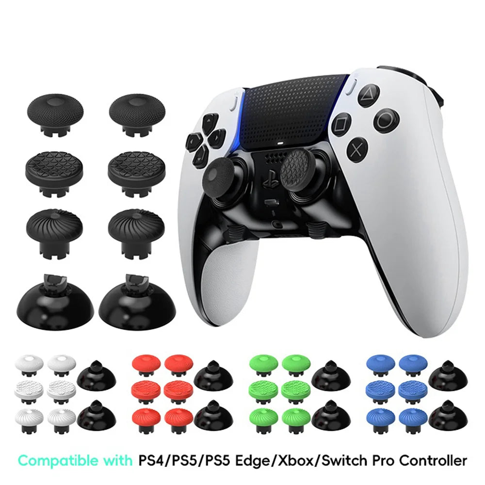 DATA FROG PS5EC8-BK-NUG 8Pcs/Set Thumbstick Caps for PS5 / PS4 / XBOX / Nintendo Switch Controller Gaming Accessories - Black - 3