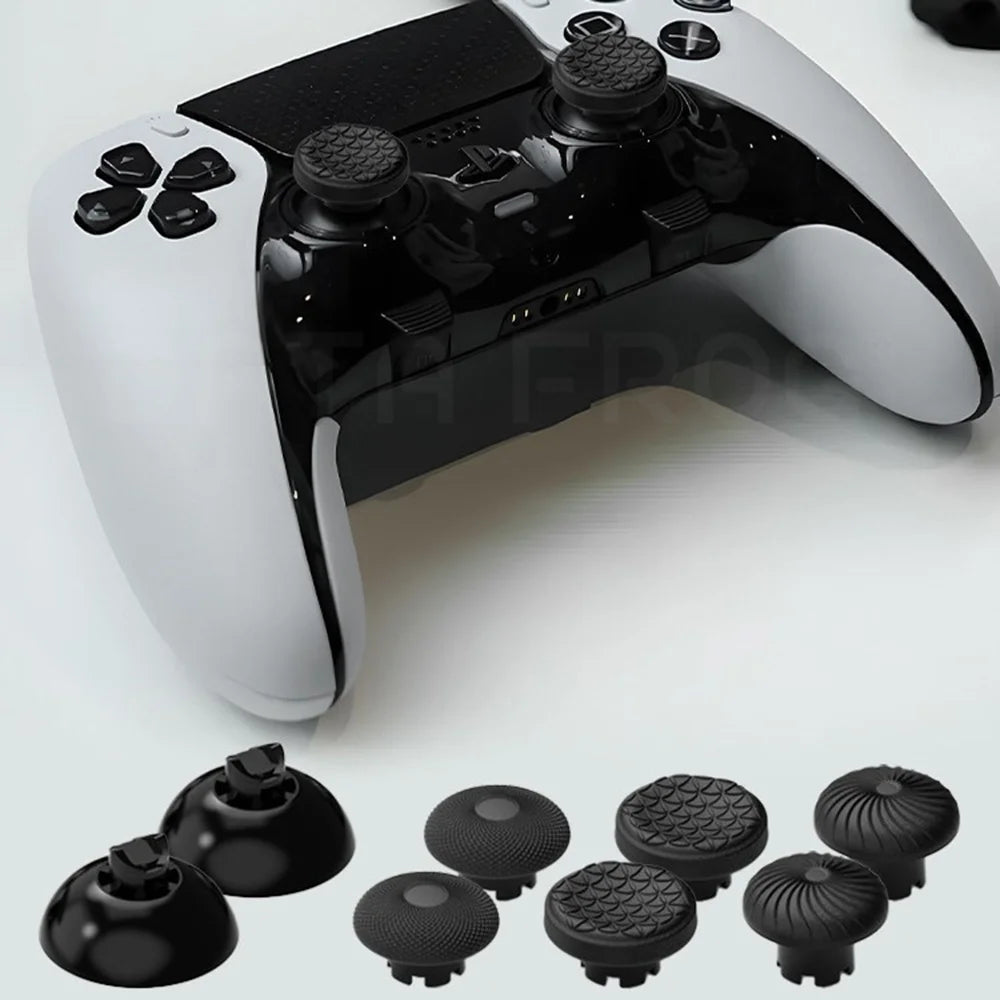 DATA FROG PS5EC8-BK-NUG 8Pcs/Set Thumbstick Caps for PS5 / PS4 / XBOX / Nintendo Switch Controller Gaming Accessories - Black - 4