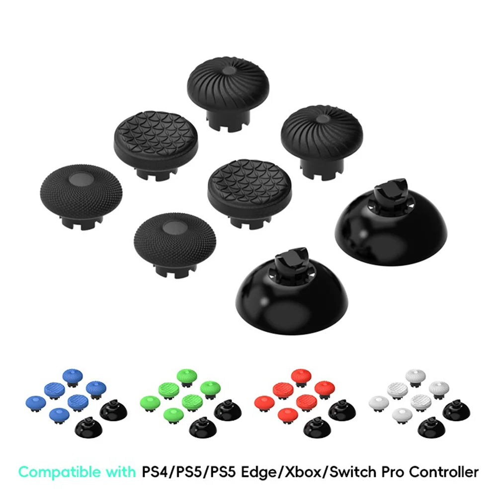 DATA FROG PS5EC8-BK-NUG 8Pcs/Set Thumbstick Caps for PS5 / PS4 / XBOX / Nintendo Switch Controller Gaming Accessories - Black - 5