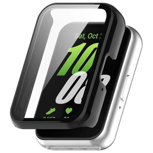 For Huawei Band 11 PC Watch Case with Tempered Glass Full Coverage Protection Watch Cover - Black - 1