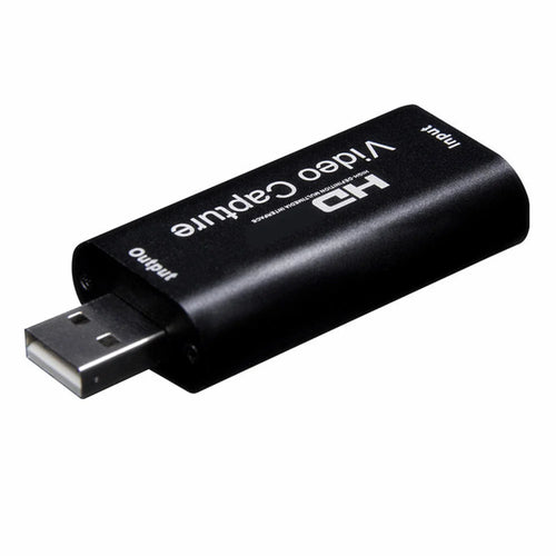 4K USB 2.0 Video Capture Card HD-compatible 1080P 30fps HD Video Recorder for Gaming Live Streaming Recording - Black - 1