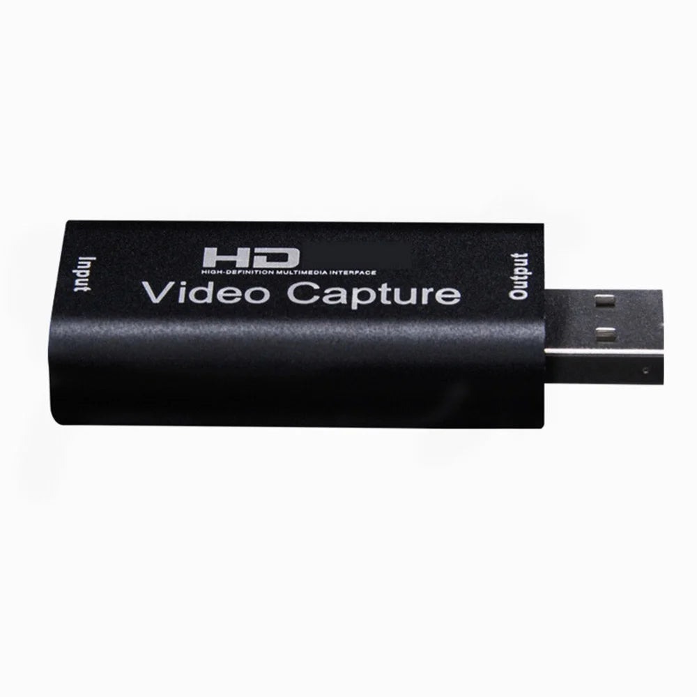 4K USB 2.0 Video Capture Card HD-compatible 1080P 30fps HD Video Recorder for Gaming Live Streaming Recording - Black - 3
