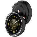 For Honor Watch GS 5 Watch Case Rhinestone Decor Hard PC Frame Protective Cover - Black - 3
