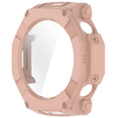 For Huami Amazfit T-Rex Ultra 2 Case Hard PC Watch Protective Cover with Tempered Glass Film - Glossy Pink - 4