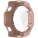 For Huami Amazfit T-Rex Ultra 2 Case Hard PC Watch Protective Cover with Tempered Glass Film - Glossy Pink - 5