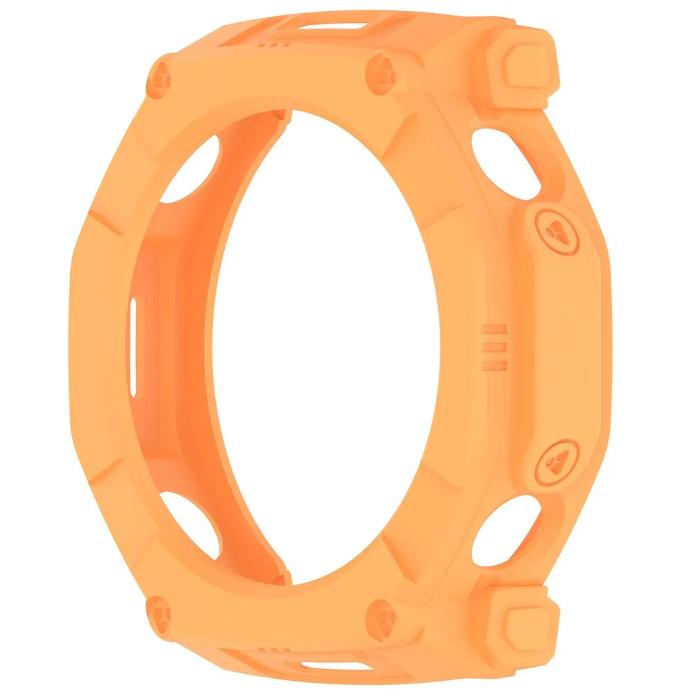 For Huami Amazfit T-Rex Ultra 2 Armor Watch Cover Hollow TPU Watch Frame Case - Orange - 4