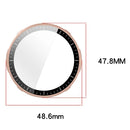 For Huami Amazfit Active 3 Premium Watch Case PC Frame Cover with Tempered Glass Screen Film - Pink - 7