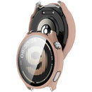 For Oppo Watch S  /  OnePlus Watch Lite Watch Case PC Frame Cover with Tempered Glass Screen Film - Pink - 2