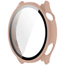 For Oppo Watch S  /  OnePlus Watch Lite Watch Case PC Frame Cover with Tempered Glass Screen Film - Pink - 4