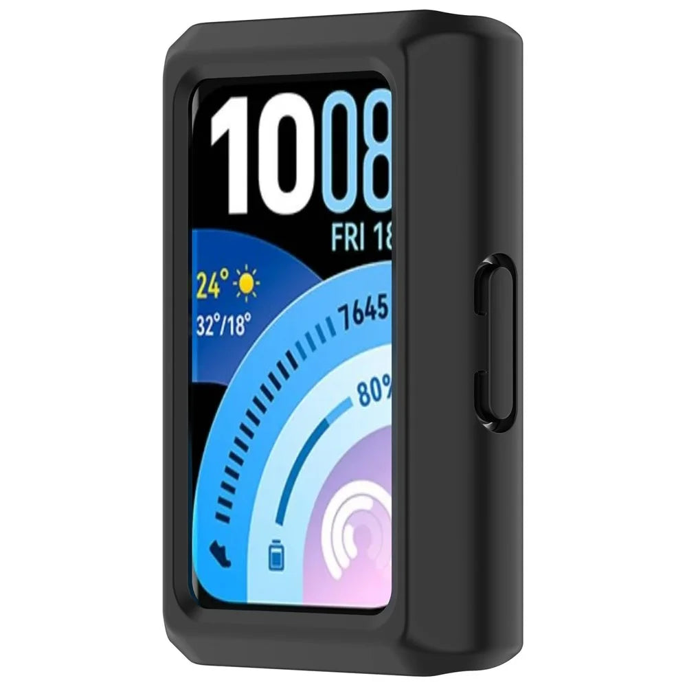 For Huawei Band 11 Pro Case Half-Wrapped Hollow Hard PC Watch Cover - Black - 3