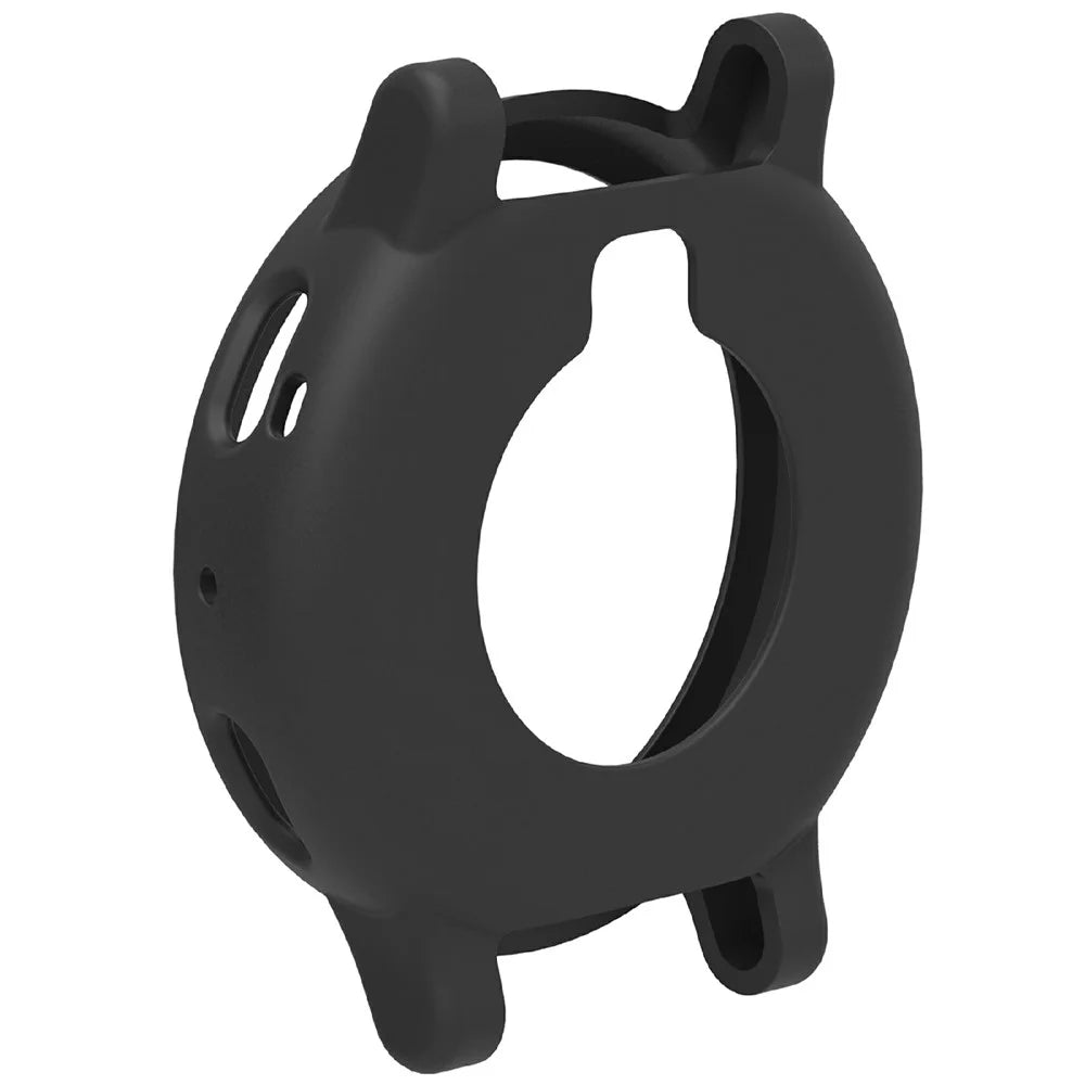 For Huami Amazfit Active 3 Max Watch Case Soft Silicone Hollow Watch Frame Cover - Black - 3
