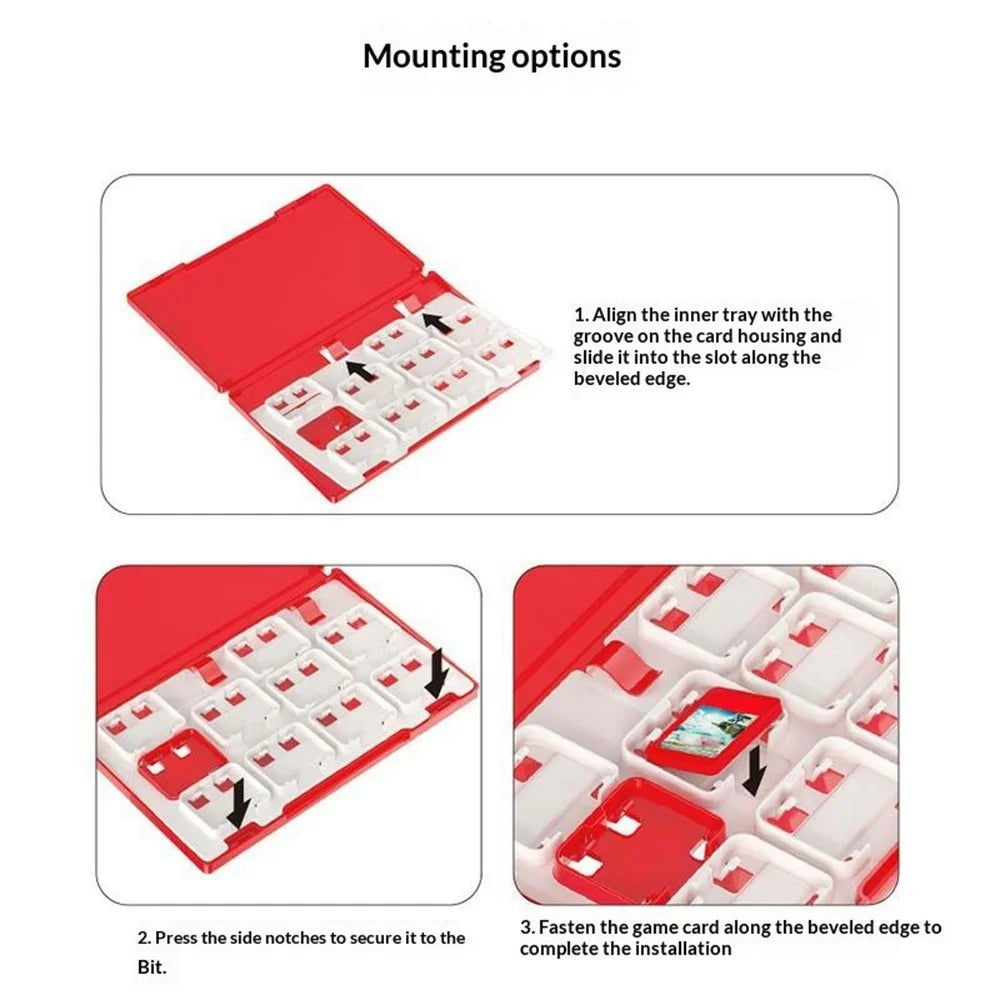 IPLAY HBS-2893 2Pcs 9-Slot Game Card Holder Board for Nintendo Switch 2  /  Switch  /  OLED Game Cartridge Box Inner Tray - White - 5