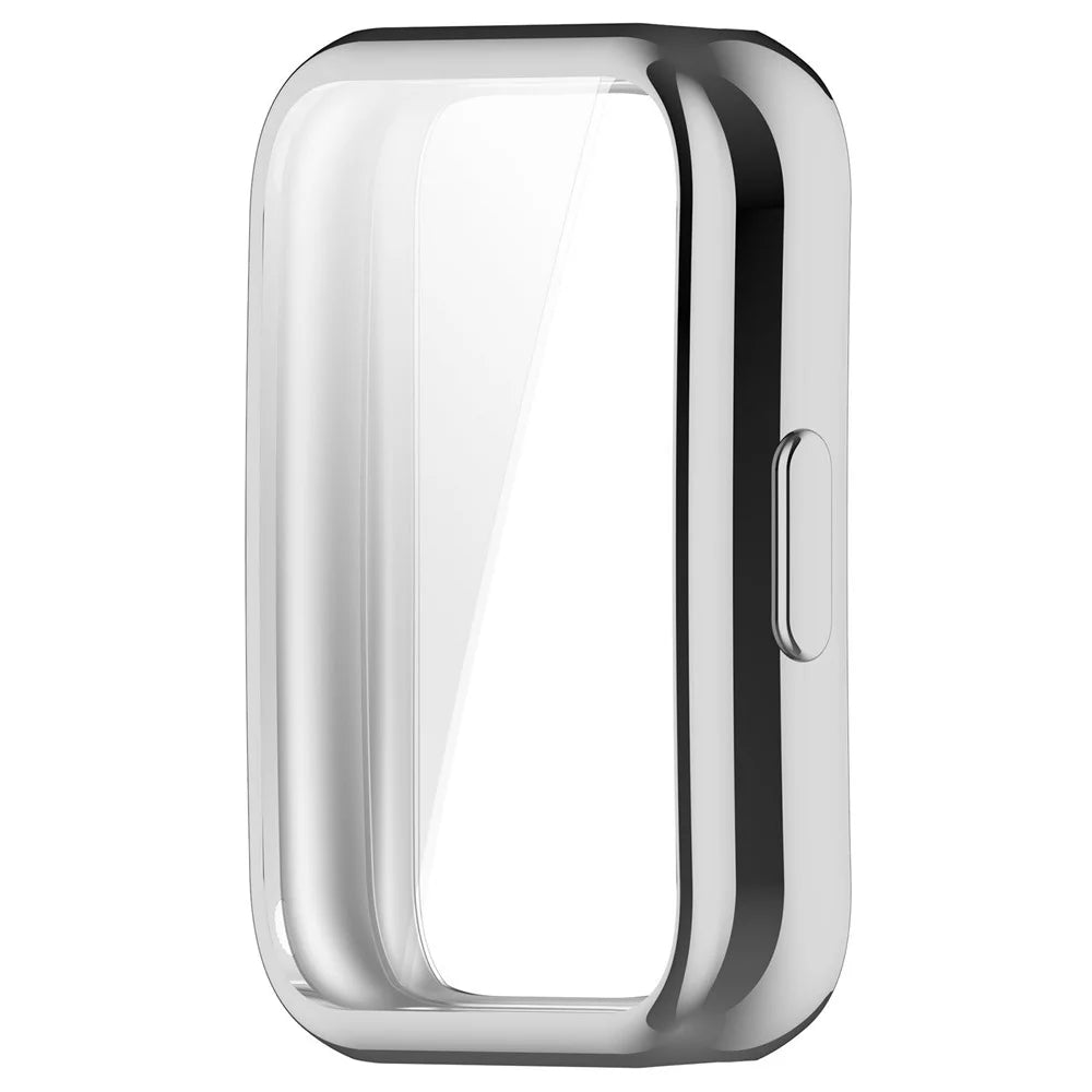TPU Watch Case for Huawei Band 11  /  11 NFC Full Coverage Protective Cover with Screen Protector - Electroplated Silver - 4