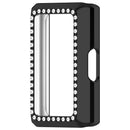 For Huawei Band 11 Pro Watch Case Rhinestone Decor Hard PC Hollow Watch Cover - Electroplating Black - 4