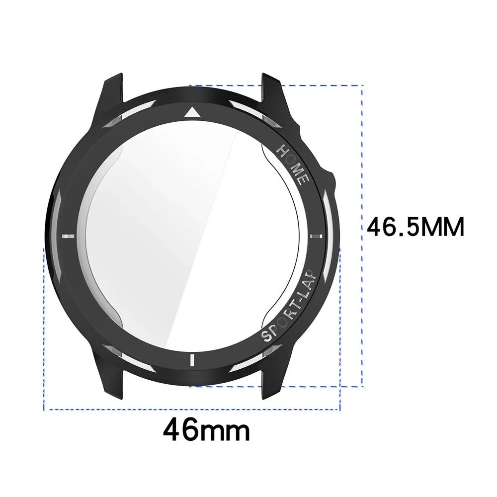 For Huawei Watch GT Runner 2 Full Coverage TPU Watch Cover Electroplated Protective Case - Black - 6