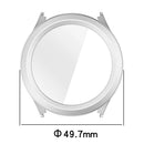 For Xiaomi Watch S5 Case Hard PC Watch Protective Cover with Tempered Glass Film - Matte Silver - 4