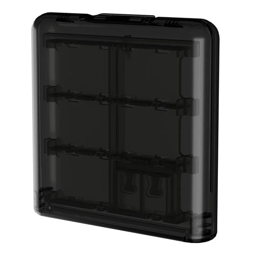 12-in-1 Game Card Storage Case for Nintendo Switch Transparent PP Plastic Protective Box with TF Card Slots - Black - 1