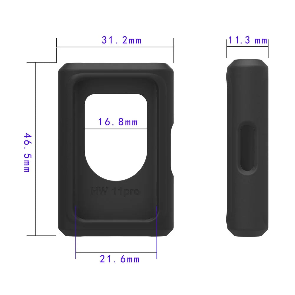 For Huawei Band 11 Pro NFC / 11 Pro Silicone Case Solid Color Shockproof Watch Protective Cover - Black - 5