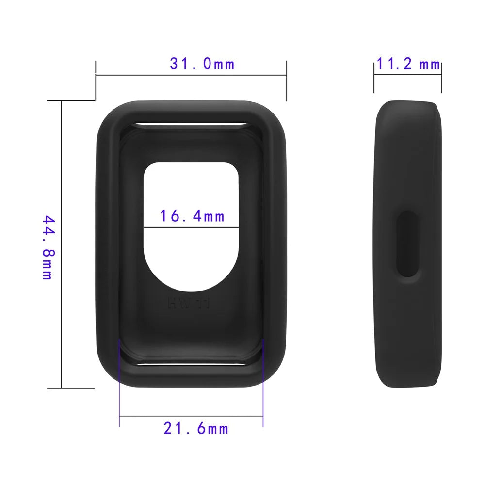 For Huawei Band 11 / 11 NFC Silicone Case Solid Color Shockproof Watch Protective Cover - Black - 5