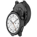 For Xiaomi Watch S5 PC Watch Protective Case Rhinestone Decor Hollow PC Watch Cover - Black - 3
