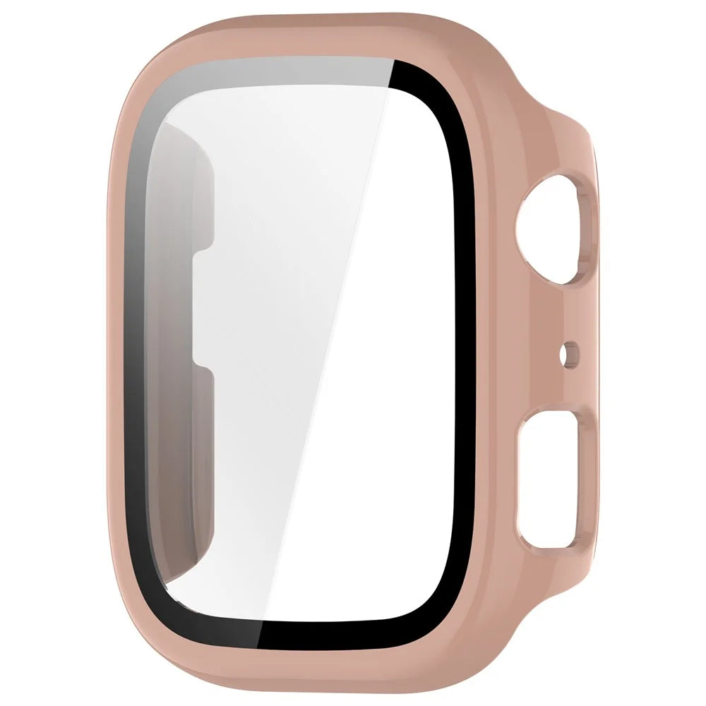For Honor Watch X5i Hard PC Watch Case with Tempered Glass Screen Film - Cherry - 4