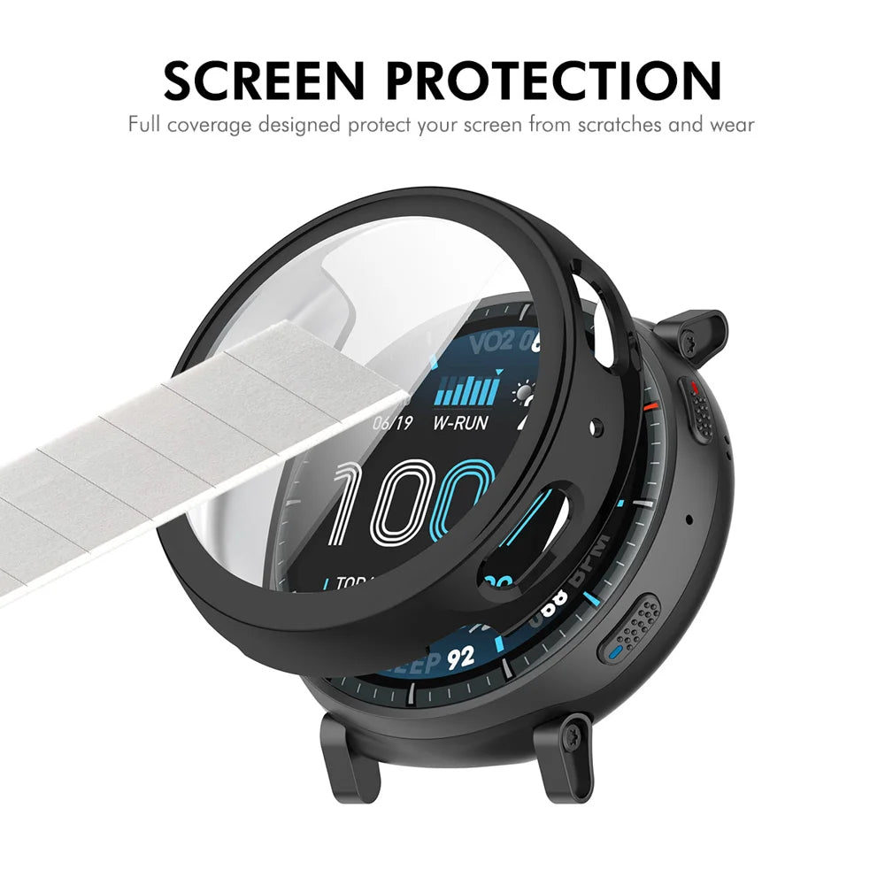 ENKAY HAT PRINCE For Huami Amazfit Active Max TPU Watch Case Electroplating Watch Cover with Screen Protector - Pink - 5