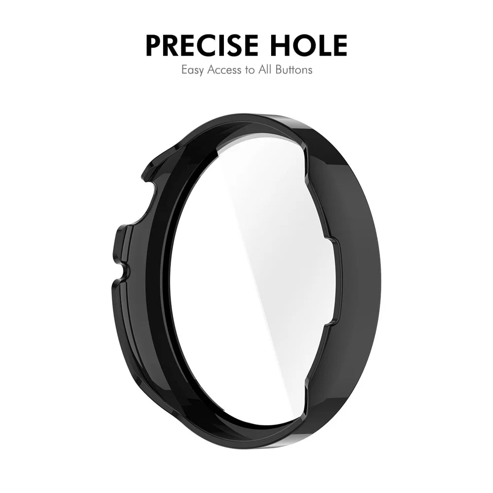 ENKAY HAT PRINCE For Honor Watch GS 5 Watch Case Rubberized Hard PC Cover with Tempered Glass - Pink - 6