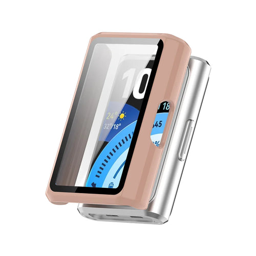 ENKAY HAT PRINCE For Huawei Band 11 Pro NFC / Huawei Band 11 Pro Watch Case Rubberized Hard PC Cover with Tempered Glass - Pink - 1