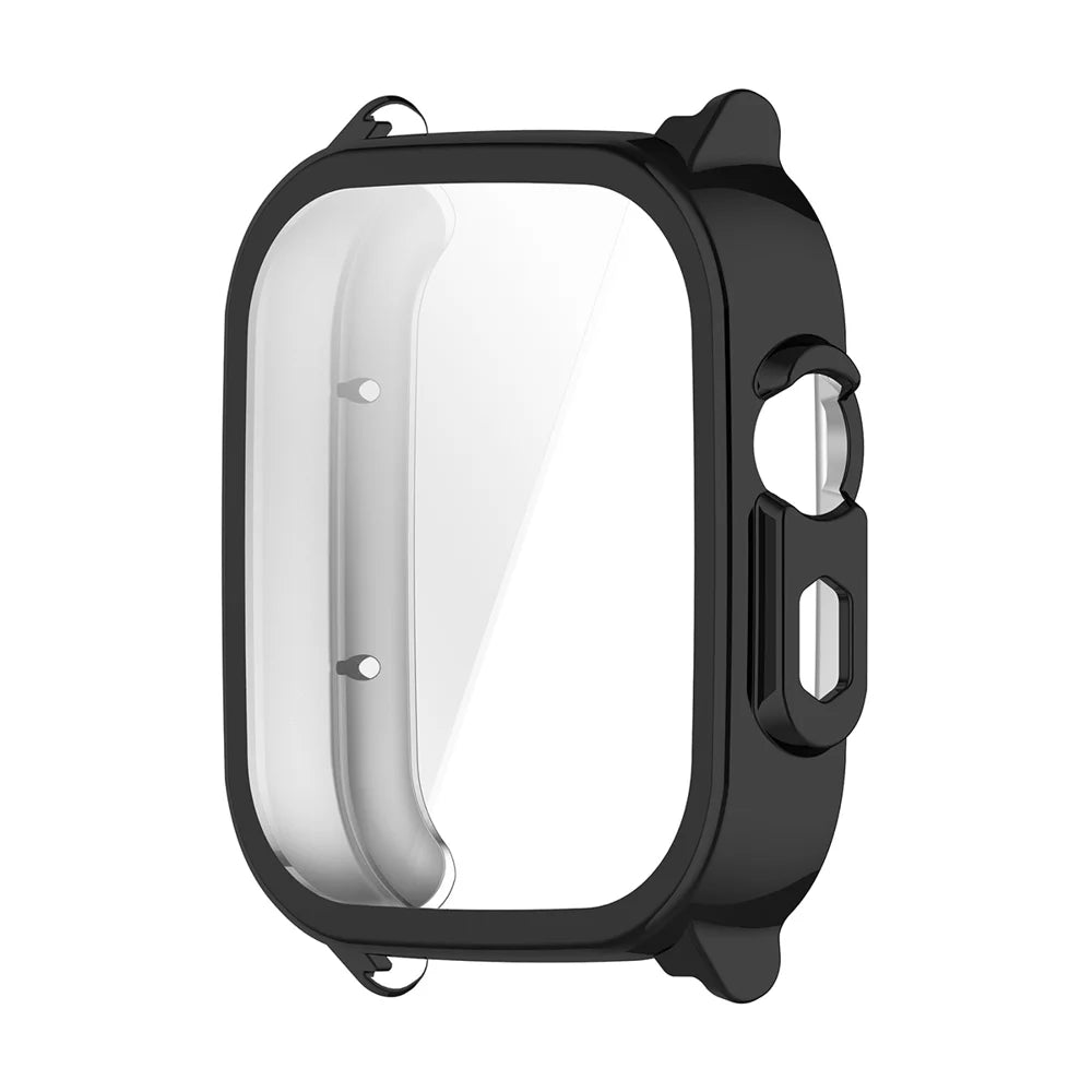 ENKAY HAT PRINCE For Realme Watch 5 Watch Case Rubberized Hard PC Cover with Tempered Glass - Black - 2