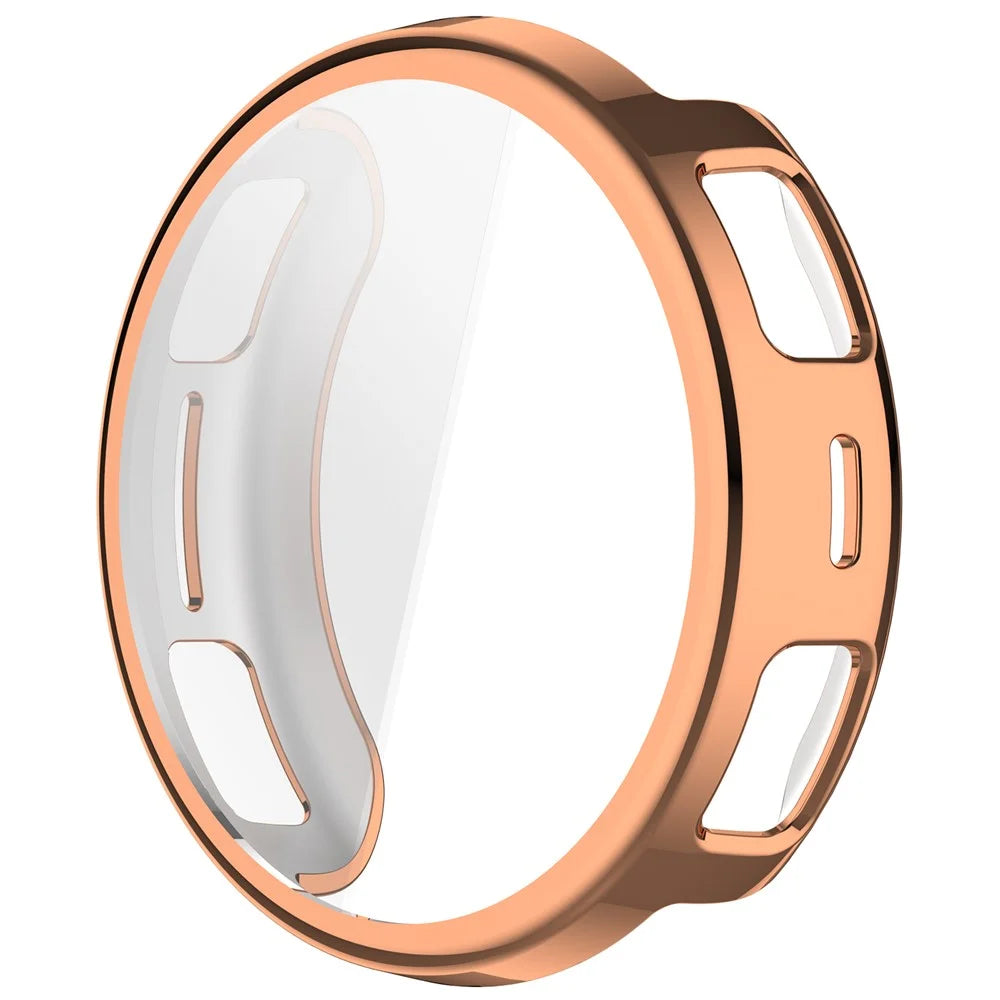 For Huami Amazfit Active 3 Premium Full Coverage TPU Watch Cover Electroplated Protective Case - Rose Gold - 2