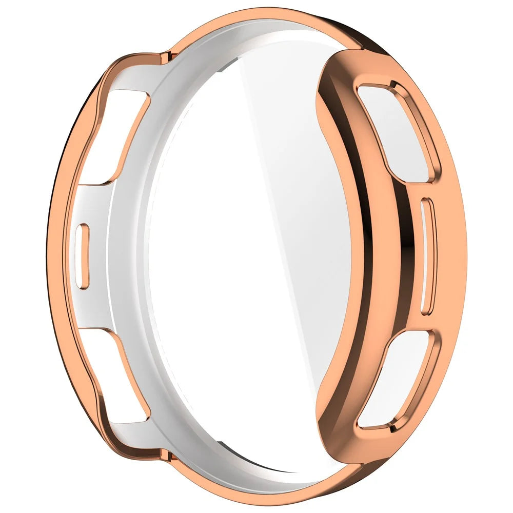 For Huami Amazfit Active 3 Premium Full Coverage TPU Watch Cover Electroplated Protective Case - Rose Gold - 3