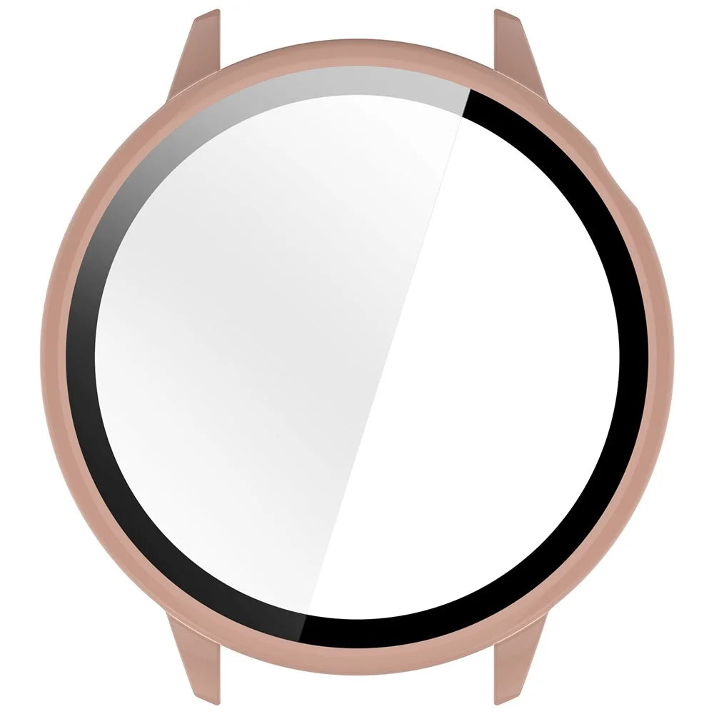 For OnePlus Watch 4 43mm / Watch 3 43mm / Oppo Watch X3 Mini / Watch X2 Mini Hard PC Watch Case with Tempered Glass Screen Film - Pink - 4