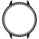 For OnePlus Watch 4 43mm / Watch 3 43mm / Oppo Watch X3 Mini / Watch X2 Mini PC Watch Protective Case Rhinestone Decor Hollow PC Watch Cover - Black - 4