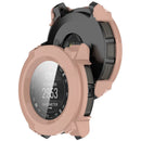 For Garmin Instinct 3 AMOLED 45mm / Instinct 3 Solar 45mm Protective Case with Tempered Glass Screen Protector PC Watch Cover - Pink - 3
