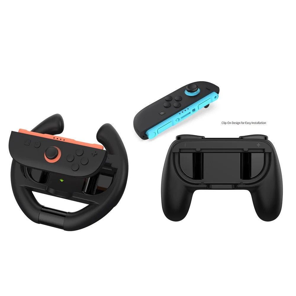 DOBE FOMIS ELECTRONICS Controller Grip and Steering Wheel Handle Kit for Nintendo Switch 2  /  Switch  /  Switch OLED - 4