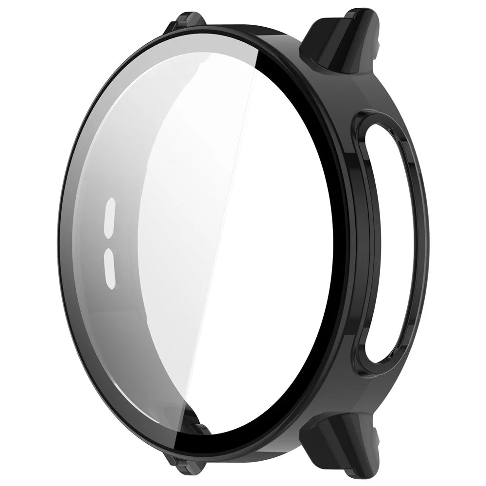 For Garmin Bounce 2 Watch Case PC Frame Cover with Tempered Glass Screen Film - Black - 2