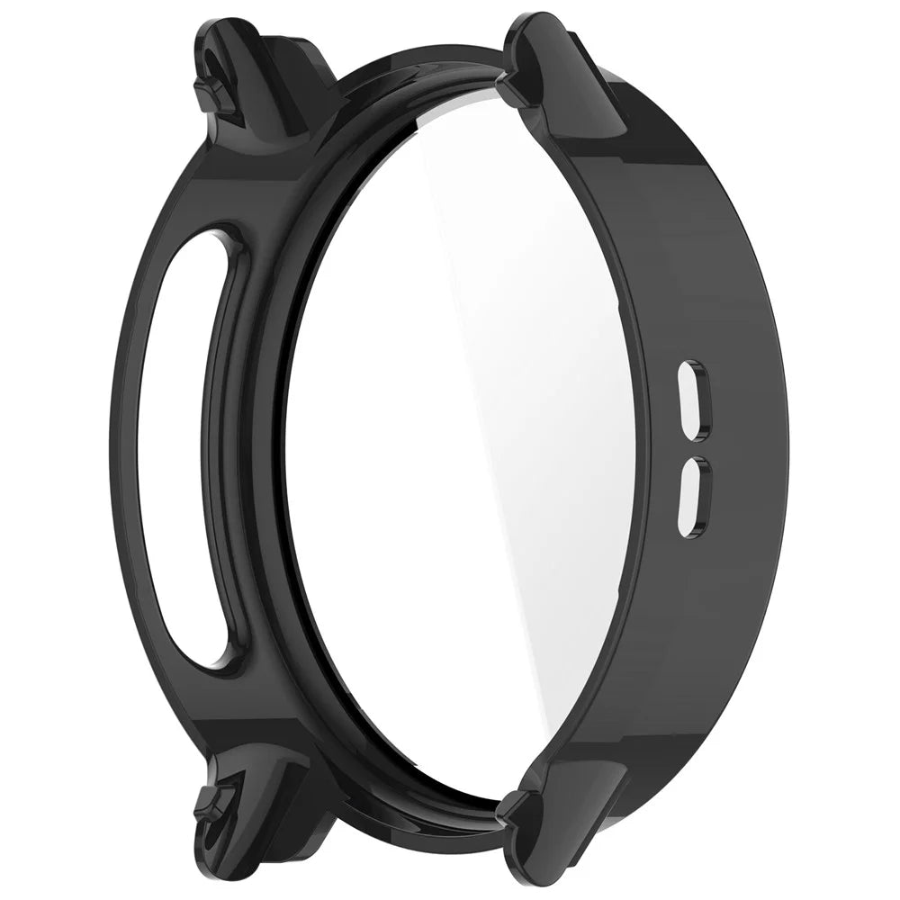 For Garmin Bounce 2 Watch Case PC Frame Cover with Tempered Glass Screen Film - Black - 3